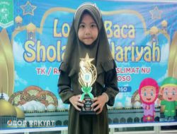 Lomba Baca Sholawat Nariyah di Tingkat Kabupaten, Chayra Fayyola Nadhifa Juara 5