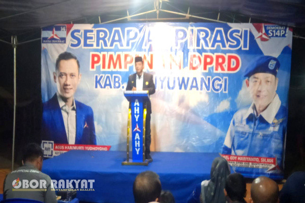 Banyuwangi, Obor Rakyat - Pimpinan Dewan Perwakilan Rakyat Daerah (DPRD) Kabupaten Banyuwangi, Michael Edy Hariyanto berkomitmen untuk menyerap aspirasi masyarakat, terkait berbagai persoalan yang terjadi di Daerah Pemilihan (Dapil) nya.