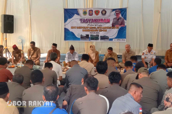 Bondowoso, Obor Rakyat - Pj Sekertaris Daerah (Sekda) Kabupaten Bondowoso, Haeriah Yuliati menghadiri acara Tasyukuran peringatan Hari Ulang Tahun (HUT) Satpol PP ke 76, Satlinmas ke 62 serta Damkar yang ke 105 tahun 2024.