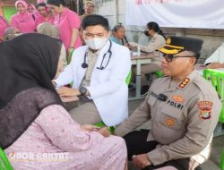 Kapolres Jakut Pimpin Pelaksanaan Bakti Kesehatan dalam Rangka Menyambut HUT Bhayangkara ke-78