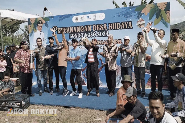 Bondowoso, Obor Rakyat - Dengan mengusung budaya "Ocolan Dhereh" atau pelepasan burung merpati, Desa Klabang, Kecamatan Tegalampel, Kabupaten Bondowoso, mencanangkan sebagai Desa Budaya 2024.
