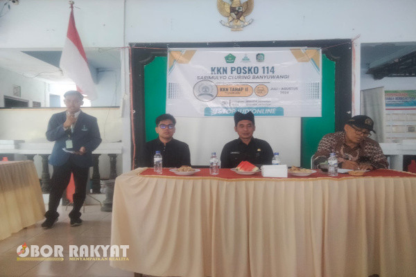 Banyuwangi, Obor Rakyat - Sejumlah Pemerintah Desa (Pemdes) di Kecamatan Cluring, Kabupaten Banyuwangi menyambut kedatangan mahasiswa dari Universitas Islam Negeri (UIN ) KH.Achmad Siddiq (Khas) dalam kegiatan Kuliah Kerja Nyata (KKN) tahap II.