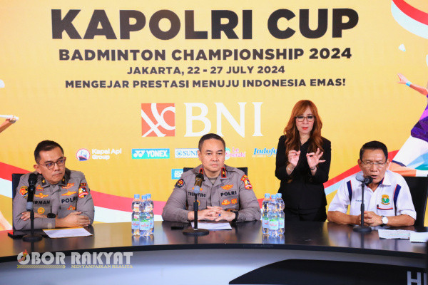 Jakarta, Obor Rakyat – Kepolisian Negara Republik Indonesia (Polri) berkolaborasi bersama Persatuan Bulu Tangkis Indonesia (PBSI) menggelar Kapolri Cup Badminton Championship 2024 pada 22-27 Juli 2024 mendatang. Kejuaraan ini digelar dalam rangka HUT Bhayangkara ke-78.