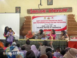 Peringati Hari Jadi ke-76 Polwan, Polres Jember Berbagi Kebahagiaan Bersama Penyandang Disabilitas di SDLB