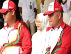 Dandim 0117/Aceh Tamiang, Ikuti Upacara Penyerahan Api PON XXI Aceh-Sumut 2024
