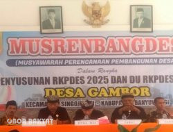 Musrenbangdes Dalam Rangka Penyusunan RKPDES 2024 dan DU RKPDES 2026 di Desa Gambor Banyuwangi 