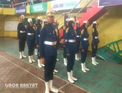 Pelajar SMPN 2 Srono Banyuwangi, Ikuti Lomba Kreasi Baris Barisan
