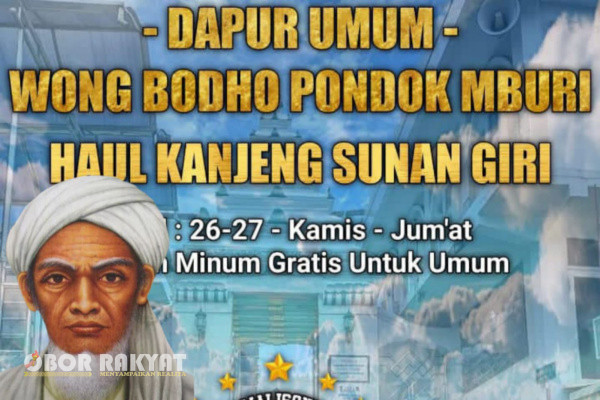 Gresik, Obor Rakyat - Dalam memperingati Haul Kanjeng Sunan Giri, sebagian masyarakat Jawa Timur (Jatim) berbondong-bondong mengikuti berbagai rangkaian keagamaan. Seperti halnya khotmil Qur'an, pengajian umum, tahlil dan lain-lain.