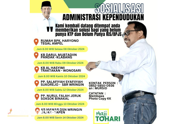 Bondowoso, Obor Rakyat - Masyarakat Kabupaten Bondowoso dihebohkan dengan pamflet program sosialisasi administrasi kependudukan yang dilakukan oleh salah satu timses paslon bupati Bondowoso.