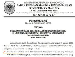 24 Peserta CPNS di Kabupaten Bondowoso Dinyatakan Lulus Seleksi 