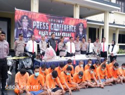 Polres Bondowoso Gelar Press Release Hasil Penumpasan Pelaku Kejahatan 
