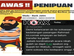 Penipu Catut Nama Koordinator Se-Dapil 5 Minta Uang ke Masyarakat, Untuk Kedatangan Pasangan Rahmad Bupati dan Wakil Bupati Bondowoso