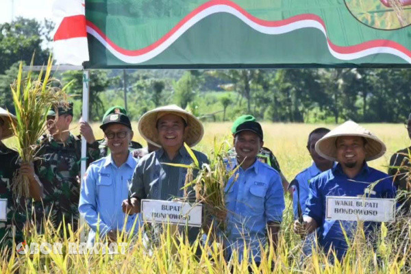 Bondowoso, Obor Rakyat - Panen raya serentak di 14 Provinsi digelar hari ini (7/4/2025), salah satunya di Desa Bataan, Kecamatan Tenggarang, Kabupaten Bondowoso, Jawa Timur.