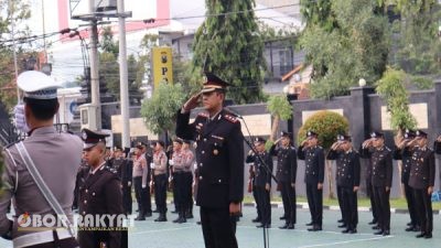 Peringati Hari Lahir Pancasila, Polresta Banyuwangi Gelar Upacara Bendera