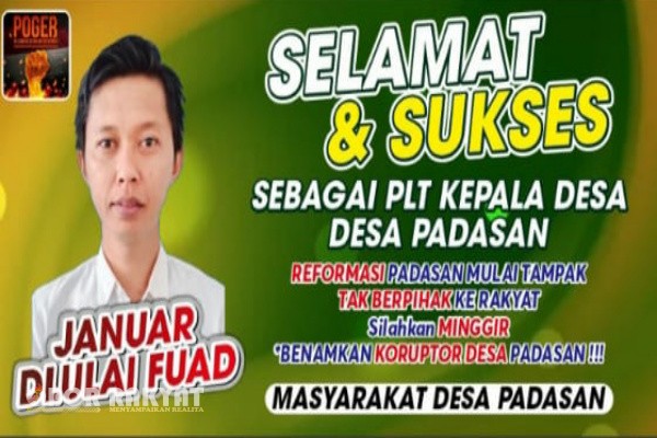 Bondowoso, Obor Rakyat – Pemerintah Kabupaten Bondowoso melalui Dinas Pemberdayaan Masyarakat dan Desa (DPMD) resmi menunjuk Sekretaris Desa (Sekdes) Padasan, Januar Dlulai Fuad sebagai Pelaksana Tugas (Plt) Kepala Desa Padasan, Kecamatan Pujer.
