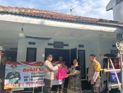 Polsek Rambipuji Gelar Baksos Sambut HUT Bhayangkara ke-79, 100 Paket Sembako Dibagikan untuk Warga Kurang Mampu
