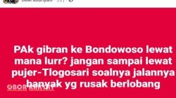 Warga Sindir Jalan Rusak Saat Kunjungan Wapres Gibran ke Bondowoso: “Jangan Lewat Pujer dan Tlogosari!”