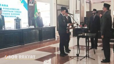 Bupati Bondowoso Resmi Lantik Fathur Rozi sebagai Sekda, Berikut Detik-Detik Pengambilan Sumpah Jabatan