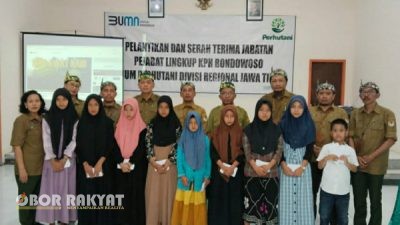 Perhutani Bondowoso Lantik Pejabat Baru, Tekankan Kekompakan dan Berikan Santunan Anak Yatim