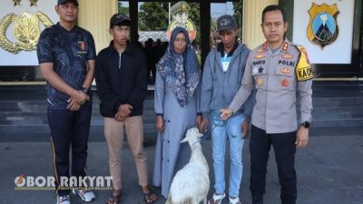 Kapolres Bondowoso Serahkan Kambing Curian ke Pemilik, Bukti Nyata Kepedulian Polri