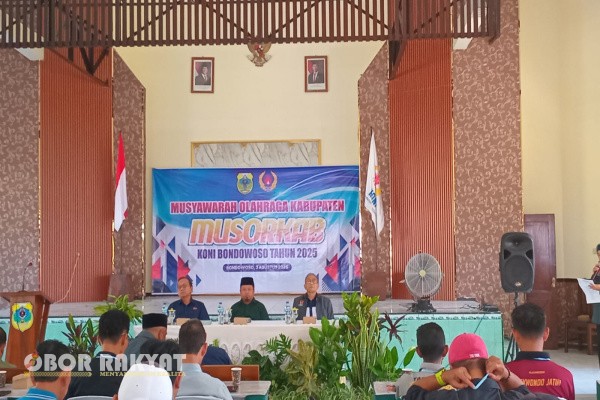 Bondowoso, Obor Rakyat – Komite Olahraga Nasional Indonesia (KONI) Kabupaten Bondowoso resmi menggelar Musyawarah Olahraga Kabupaten (Musorkab) untuk periode kepengurusan 2025–2029, Minggu (3/8/2025).