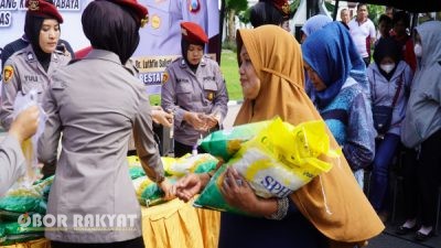 Polrestabes Surabaya Gelar Gerakan Pangan Murah, 25 Ton Beras Dijual Harga Rp12.000