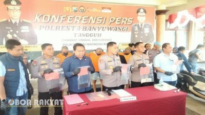 Polresta Banyuwangi Bongkar Sindikat Curanmor, 6 Pelaku Ditangkap dan 10 Motor Diamankan