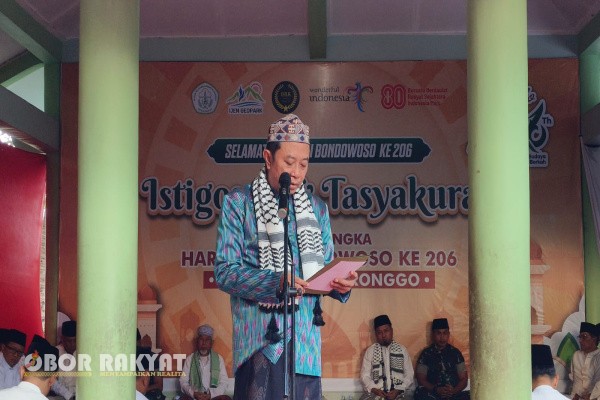 Bondowoso, Obor Rakyat – Pemerintah Kabupaten (Pemkab) Bondowoso menggelar istighosah dan tasyakuran sebagai puncak peringatan Hari Jadi Bondowoso (Harjabo) ke-206, Jumat (15/8/2025).