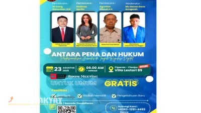 Pelatihan Jurnalistik Gratis: “Antara Pena dan Hukum” Hadirkan Jurnalis dan Praktisi Hukum Ternama