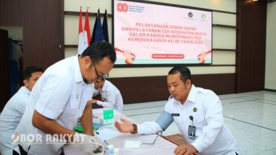Lapas Banyuwangi Gelar Donor Darah dan Cek Kesehatan Gratis Peringati HUT RI ke-80