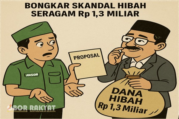 Bondowoso, Obor Rakyat – Dugaan korupsi dana hibah Pemerintah Provinsi Jawa Timur (Pemprov Jatim) tahun anggaran 2024 untuk pengadaan seragam GP Ansor di Bondowoso mulai terkuak. Ketua Pimpinan Ranting (PR) GP Ansor Desa Klabang Agung, Kecamatan Tegalampel, Fatta Rasek, mengaku hanya dijadikan perantara dalam pengajuan bantuan hibah senilai miliaran rupiah tersebut.