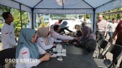 HUT Lalu Lintas Bhayangkara ke-70, Satlantas Polres Jember Gelar Donor Darah dan Cek Kesehatan Gratis
