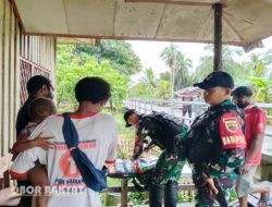 Satgas Yonif 123/Rajawali Gelar Posyandu Keliling di Kabupaten Mappi, Tingkatkan Kesehatan Balita dan Ibu Hamil