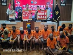 Polres Jember Bongkar Jaringan Narkoba Sistem Ranjau, 12 Tersangka Diamankan