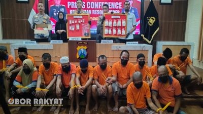 Polres Jember Bongkar Jaringan Narkoba Sistem Ranjau, 12 Tersangka Diamankan