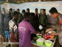 Satgas Yonif 521 Gelar Syukuran Kenaikan Pangkat di Bolakme, Wujud Kebersamaan TNI dan Masyarakat