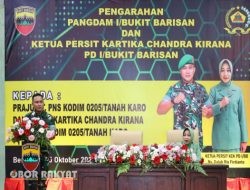 Pangdam I/BB Mayjen TNI Rio Firdianto Beri Arahan dan Apresiasi kepada Keluarga Besar Kodim 0205/Tanah Karo