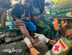 Satgas Yonif 521/DY Hadirkan Senyuman di Jayawijaya Lewat Pelayanan Kesehatan Humanis