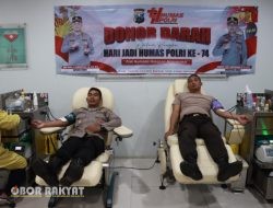 Peringati HUT Humas Polri ke-74, Polres Jember Gelar Aksi Donor Darah Kemanusiaan