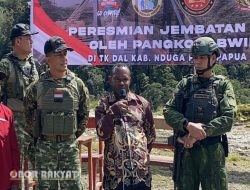 Jembatan Gantung Kampung Dal Resmi Diresmikan, TNI Perkuat Konektivitas dan Kesejahteraan di Nduga, Papu