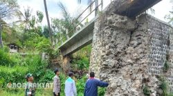Jembatan di Desa Leprak Bondowoso Terancam Putus, Abutment Ambrol Akibat Longsor