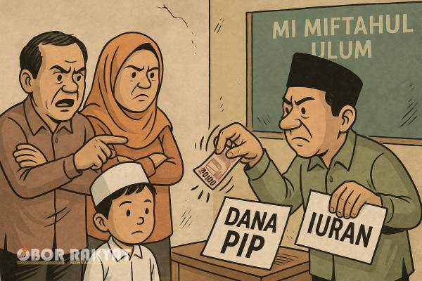 Bondowoso, Obor Rakyat – Sejumlah wali murid di Madrasah Ibtidaiyah (MI) Miftahul Ulum, Desa Sumbergading, Kecamatan Sumberwringin, Kabupaten Bondowoso, mengeluhkan adanya dugaan pemotongan dana Program Indonesia Pintar (PIP) sebesar Rp20 ribu per siswa setiap kali pencairan.Mereka menilai kebijakan itu tidak transparan dan berpotensi merugikan siswa penerima manfaat bantuan pemerintah tersebut.