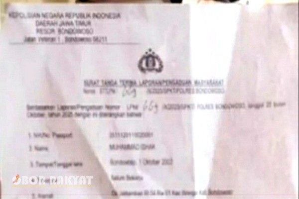 Bondowoso, Obor Rakyat — Seorang warga Desa Jatitamban, Kecamatan Wringin, Kabupaten Bondowoso, bernama Hosni, dilaporkan ke pihak kepolisian atas dugaan pencemaran nama baik sebagaimana diatur dalam Pasal 310 KUHP.