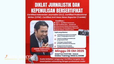 AR Learning Center Gelar Pelatihan Sertifikasi Certified Indonesian Journalist untuk Tingkatkan Kompetensi Jurnalis di Era Digital