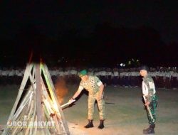 Semangat Bela Negara Membara di Malam Api Unggun KKRI Palu, Dipimpin Pangdam XXIII/Palaka Wira