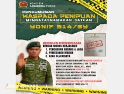 Yonif 514/Sabaddha Yudha Kostrad Imbau Warga Waspada Penipuan Mengatasnamakan TNI di Bondowoso