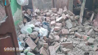 Tak Ada Angin dan Hujan, Ruang Dapur Rumah Wartawan GWI Jember Ambruk Mendadak