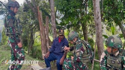 TNI Satgas Yonif 521/DY Perkuat Kepedulian dan Keamanan di Jayawijaya Lewat Anjangsana dan Baksos