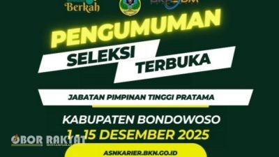 Pemkab Bondowoso Buka Seleksi Terbuka 11 Jabatan Pimpinan Tinggi Pratama, Pendaftaran 1–15 November 2025