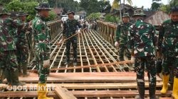 Satgas Yonzipur I/DD Percepat Pemasangan Jembatan Bailey Penghubung Tapteng–Tapsel